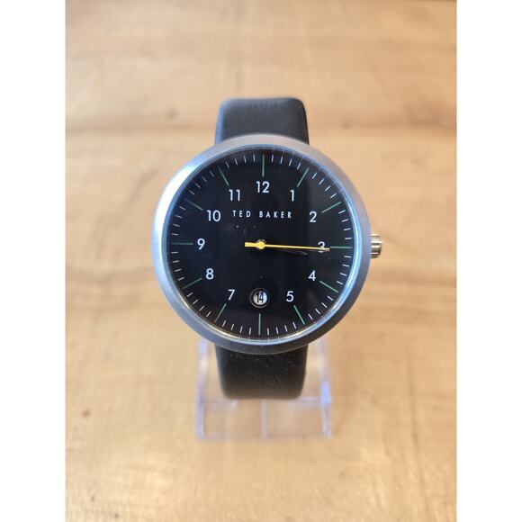 Ted Baker Gents Japanese Quartz Black Dial Leather Strap Men's Watch TE1092 - Picture 7 of 12